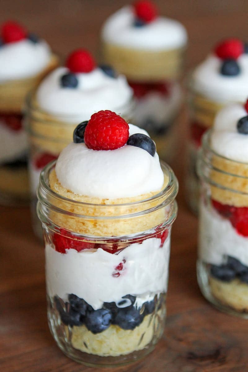 Patriotic Cheesecake Jars