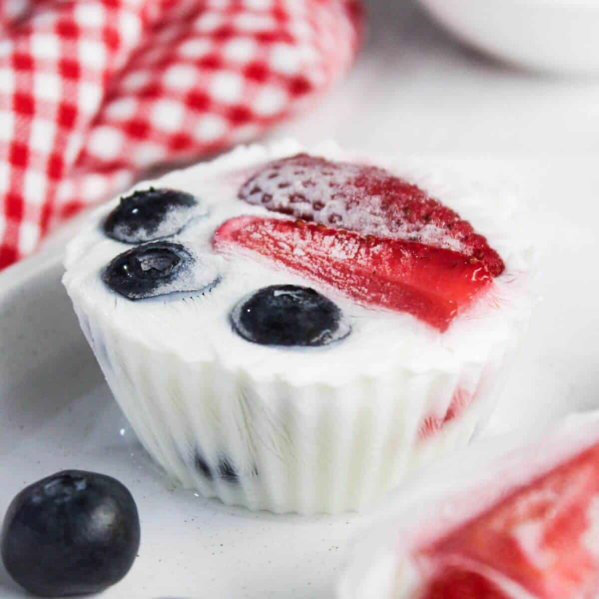 Patriotic Frozen Yogurt Bites