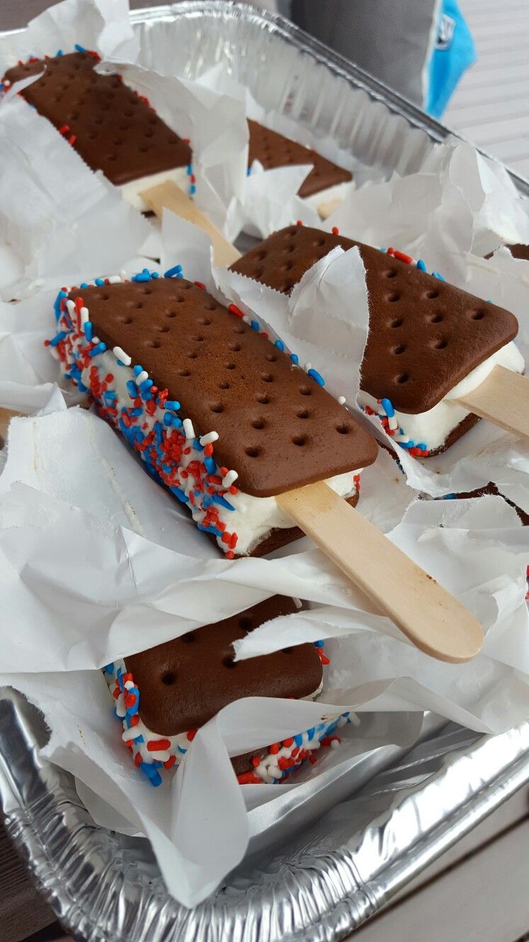 Patriotic Ice Cream Sandwiches