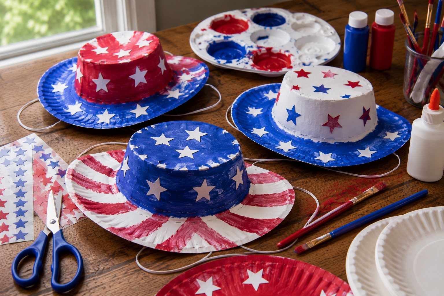 Patriotic Paper Plate Hat