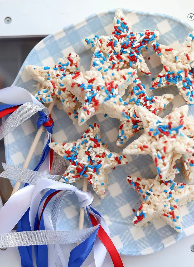 Patriotic Rice Krispie Stars