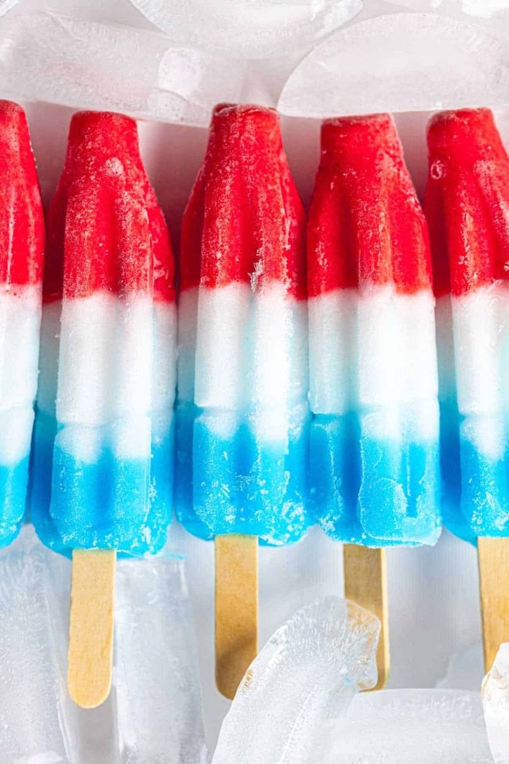 Red White and Blue Popsicles