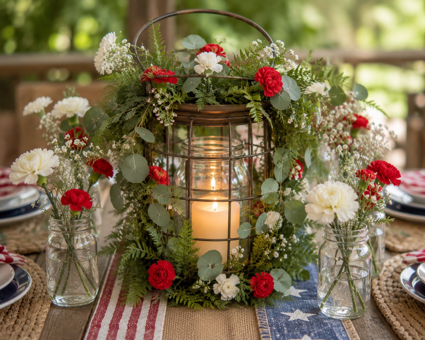 Rustic Lantern Centerpiece