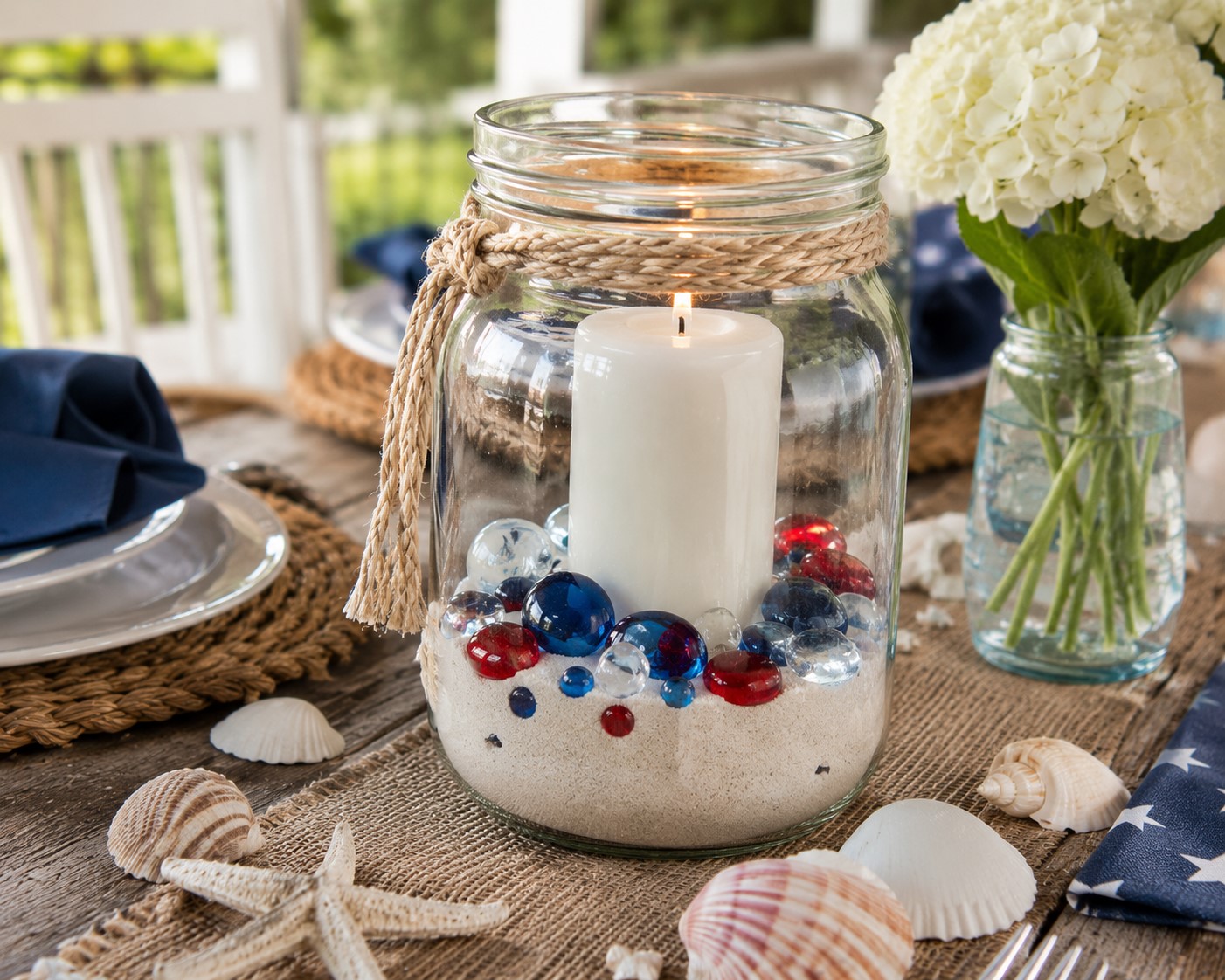 Sand and Candle Centerpiece