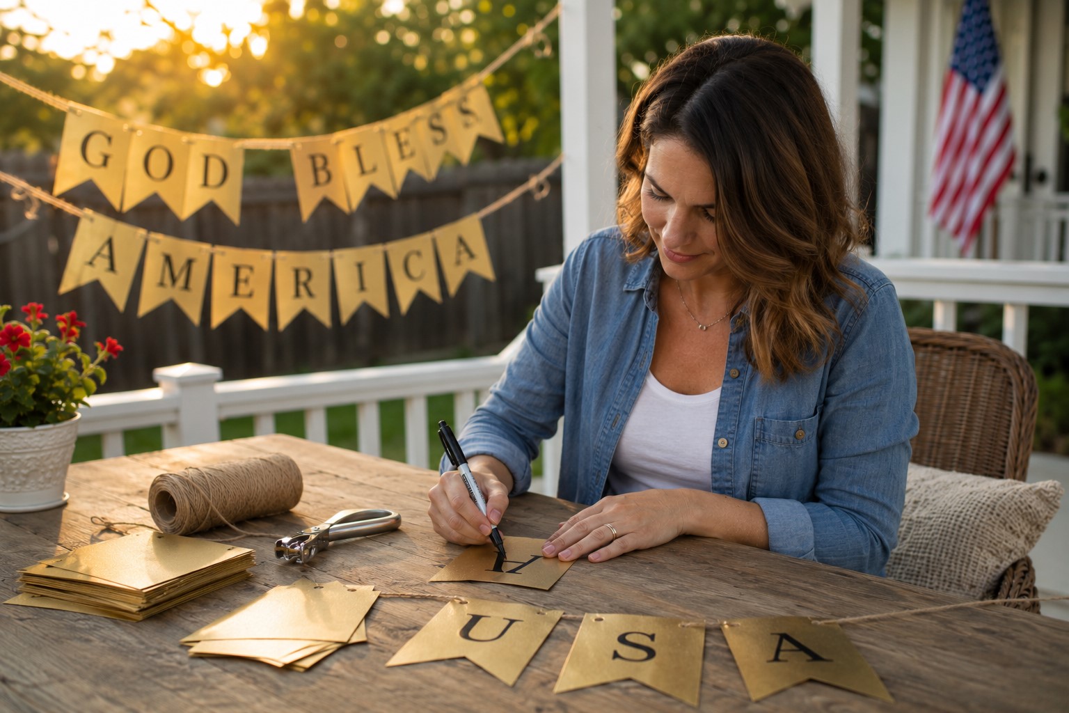 The Gold Foil Letter Banner