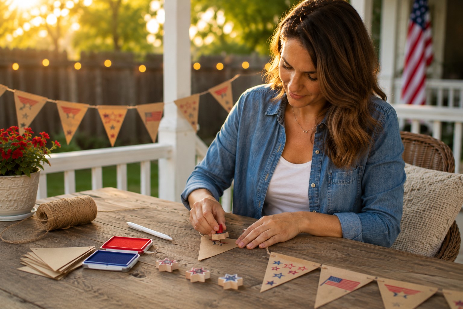 The Kraft Paper Stamped Banner