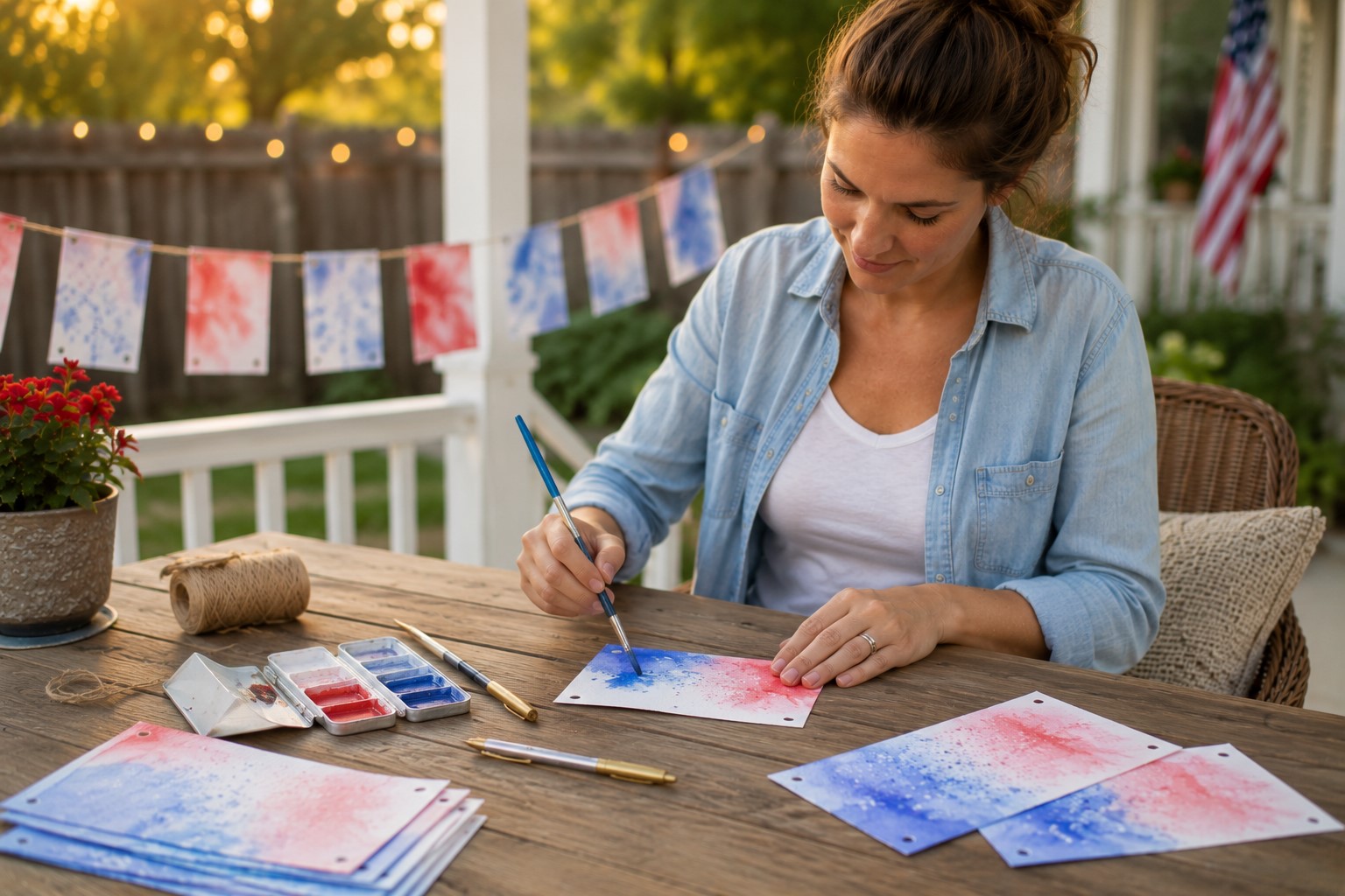 The Watercolor Painted Paper Banner