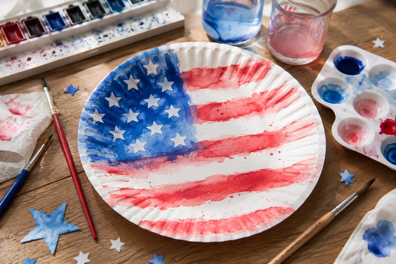 water colour wash flag