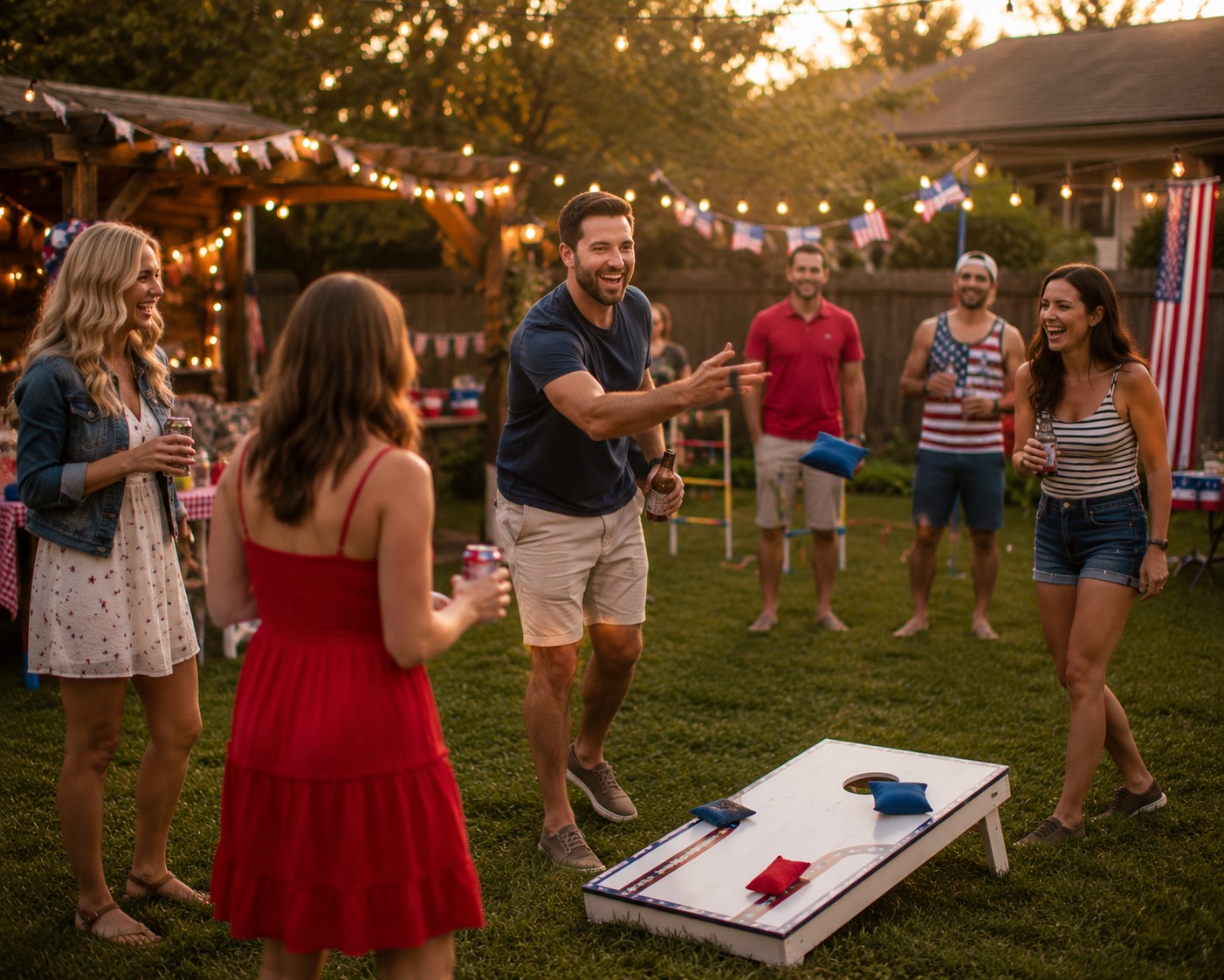 Adult playing games