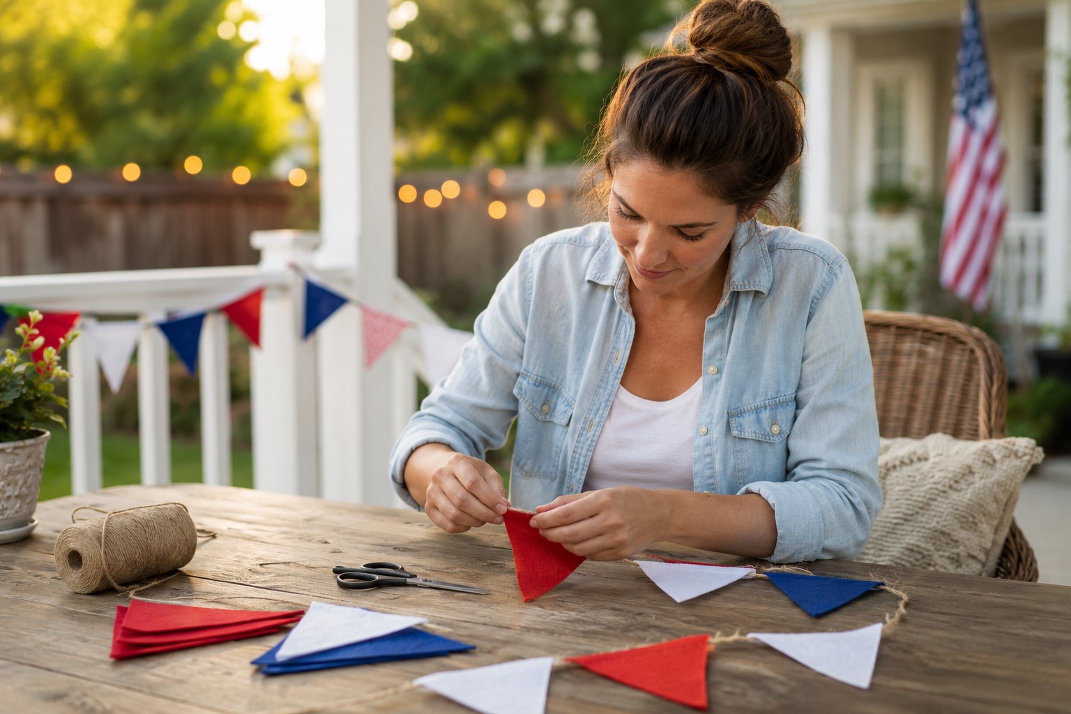 crafting a garland