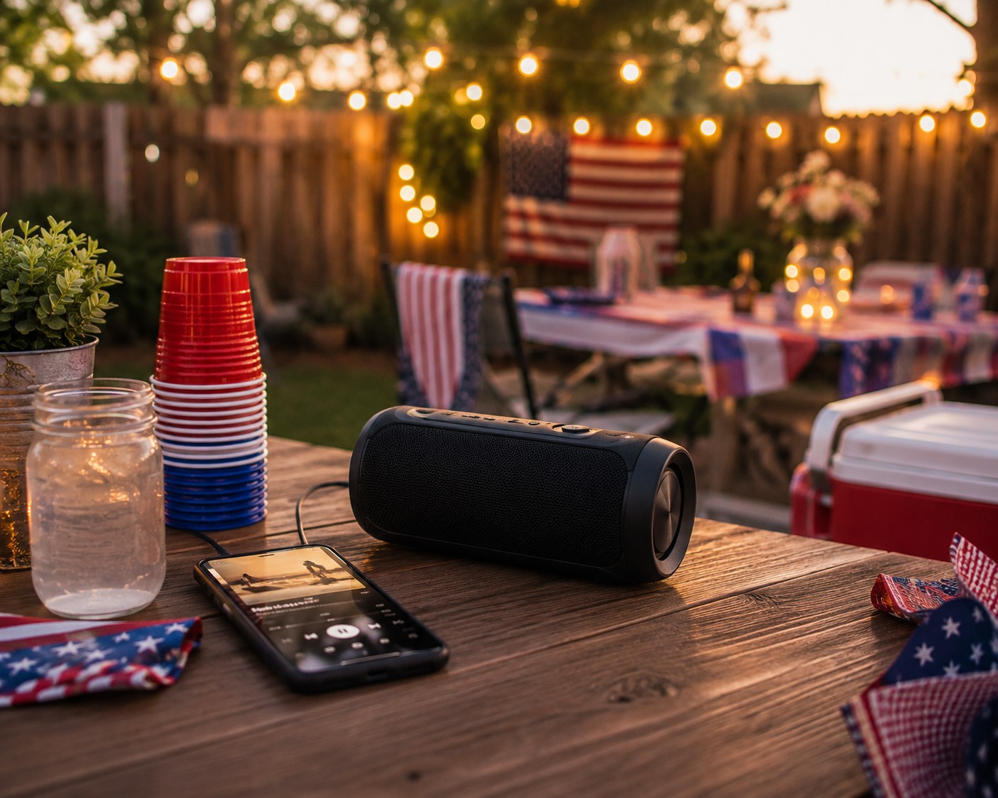 festive backyard