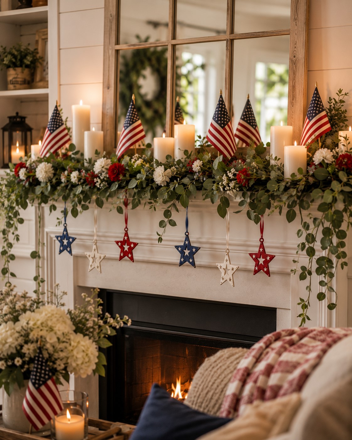 Flag Garland Mantle
