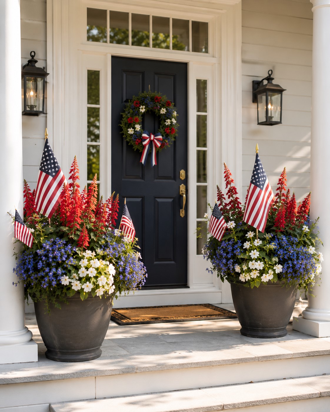 large potted flower plants