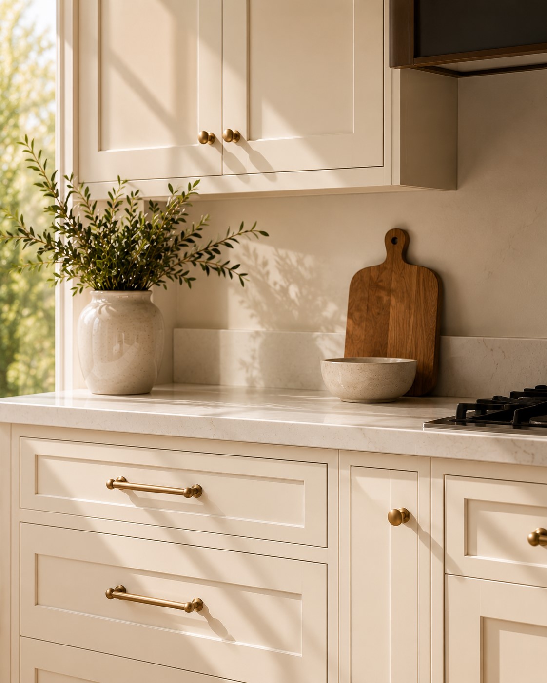 Creamy white cabinet