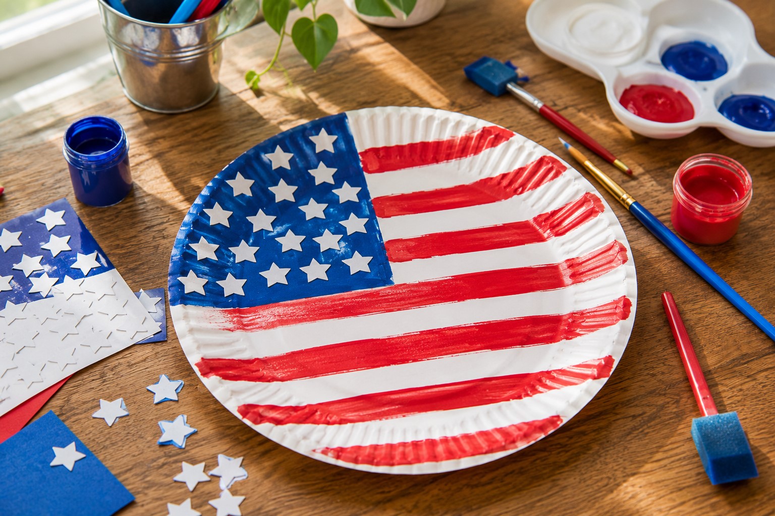 painted classic white plate