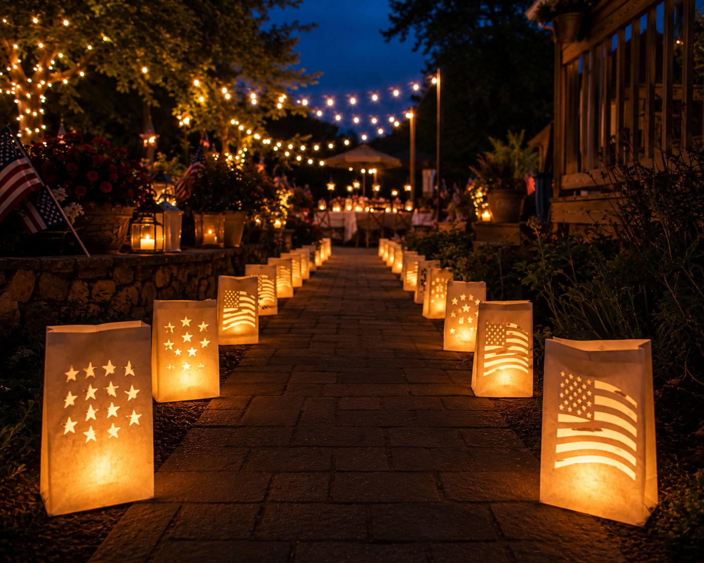 Paper Bag Luminary Pathway