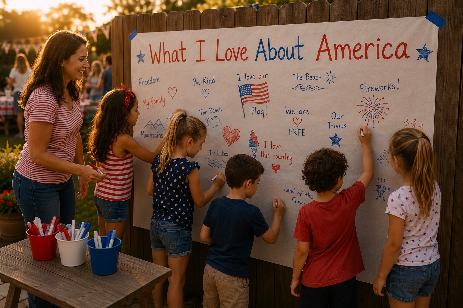 Patriotic Wishing Wall