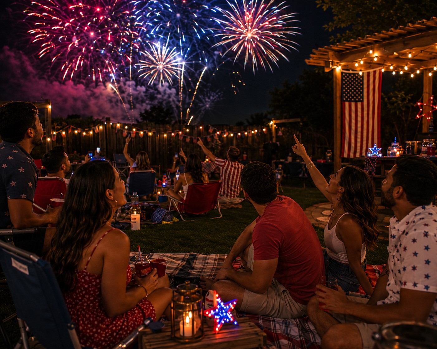people watching fireworks