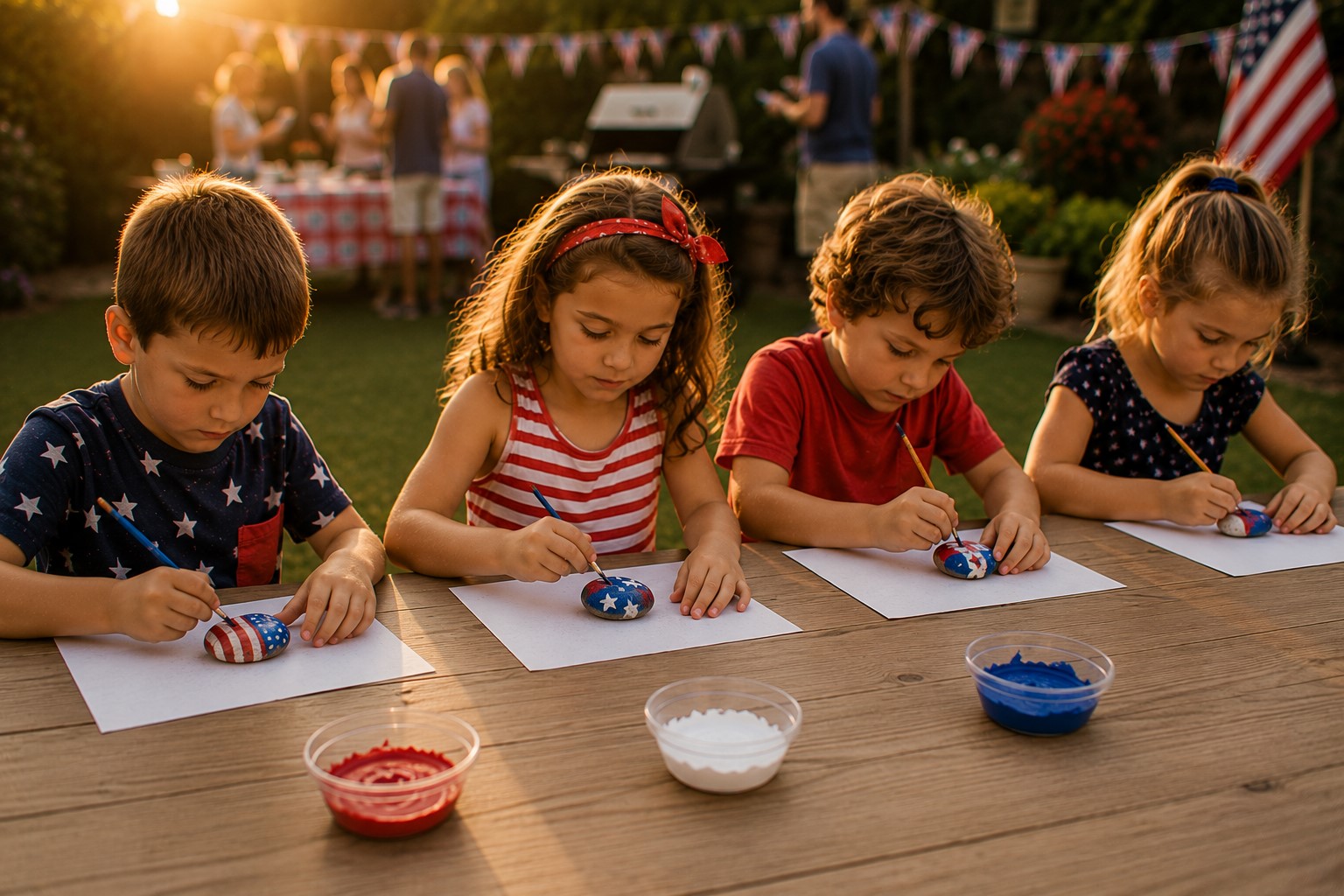 Patriotic Rock Painting