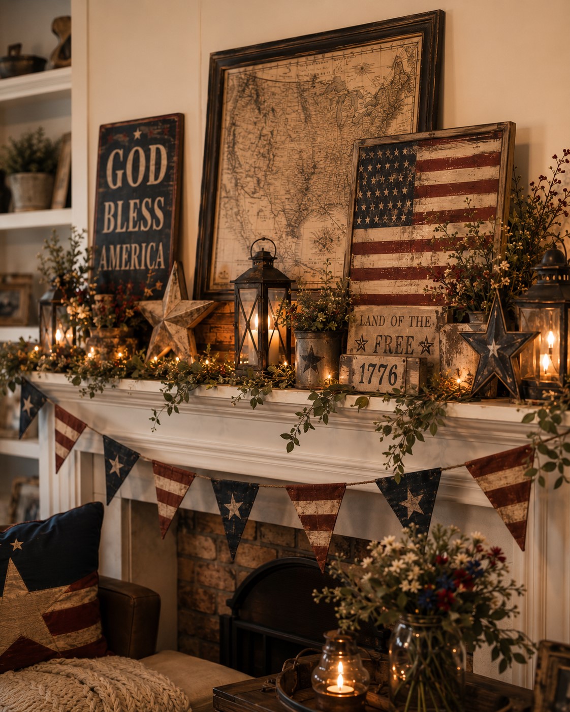 Vintage Americana Mantle