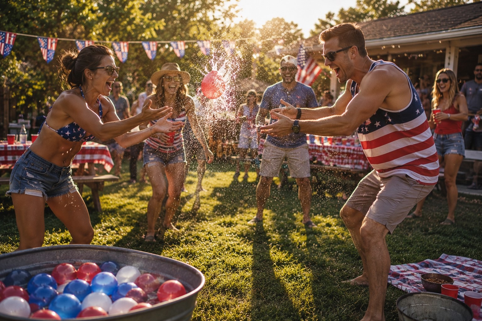 water balloon toss