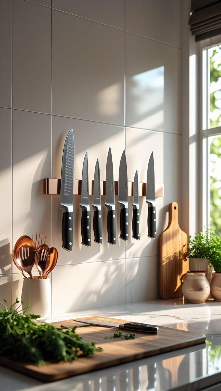 Magnetic Knife Strip Under Your Cabinets