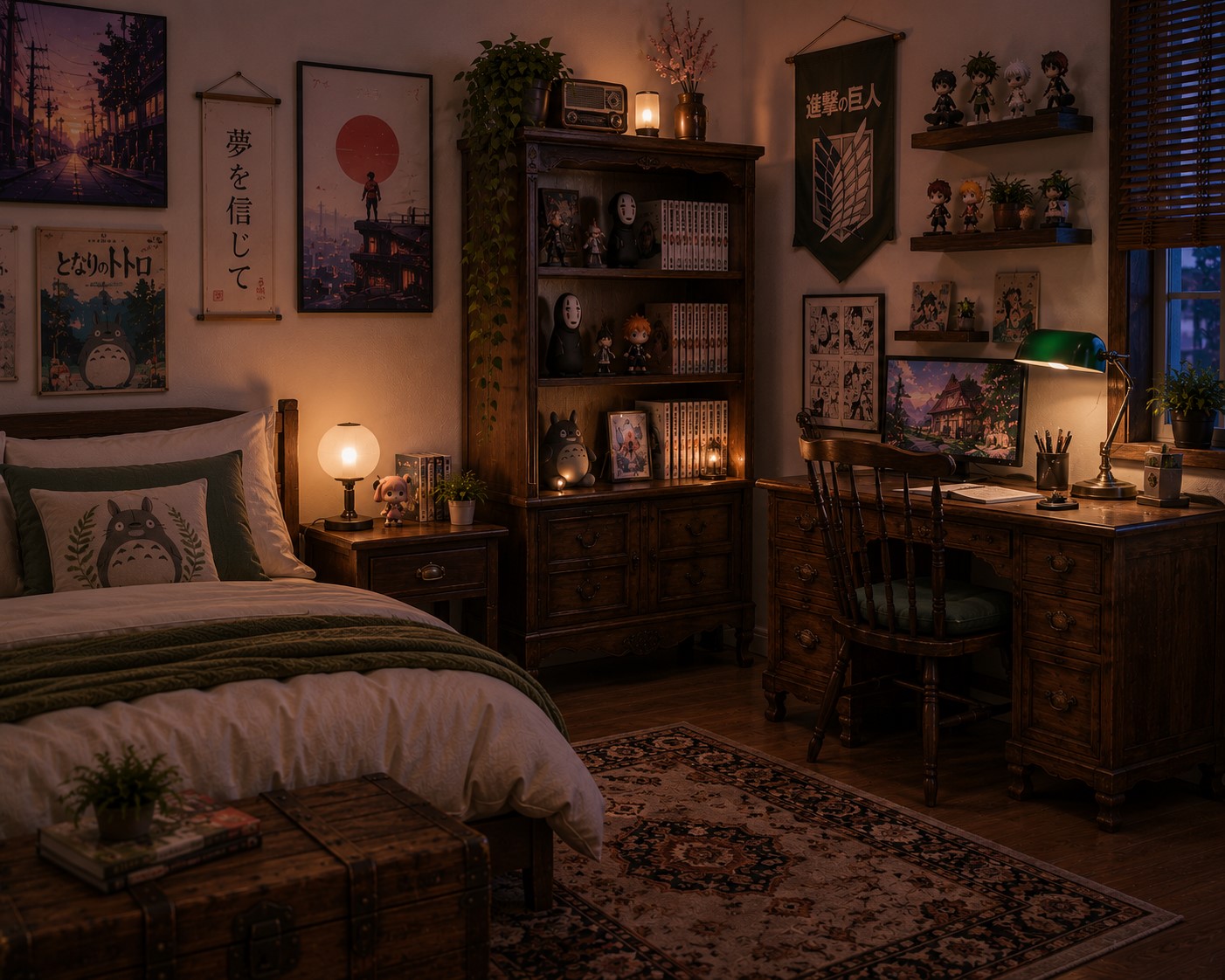 Mix Vintage and Modern Anime Decor