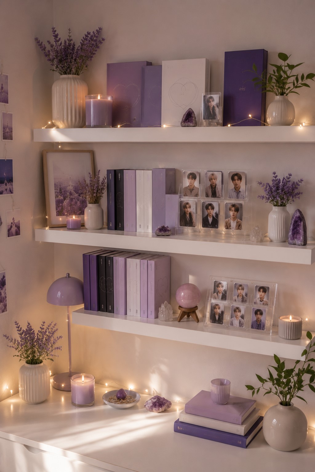 Purple BTS Shelf Display