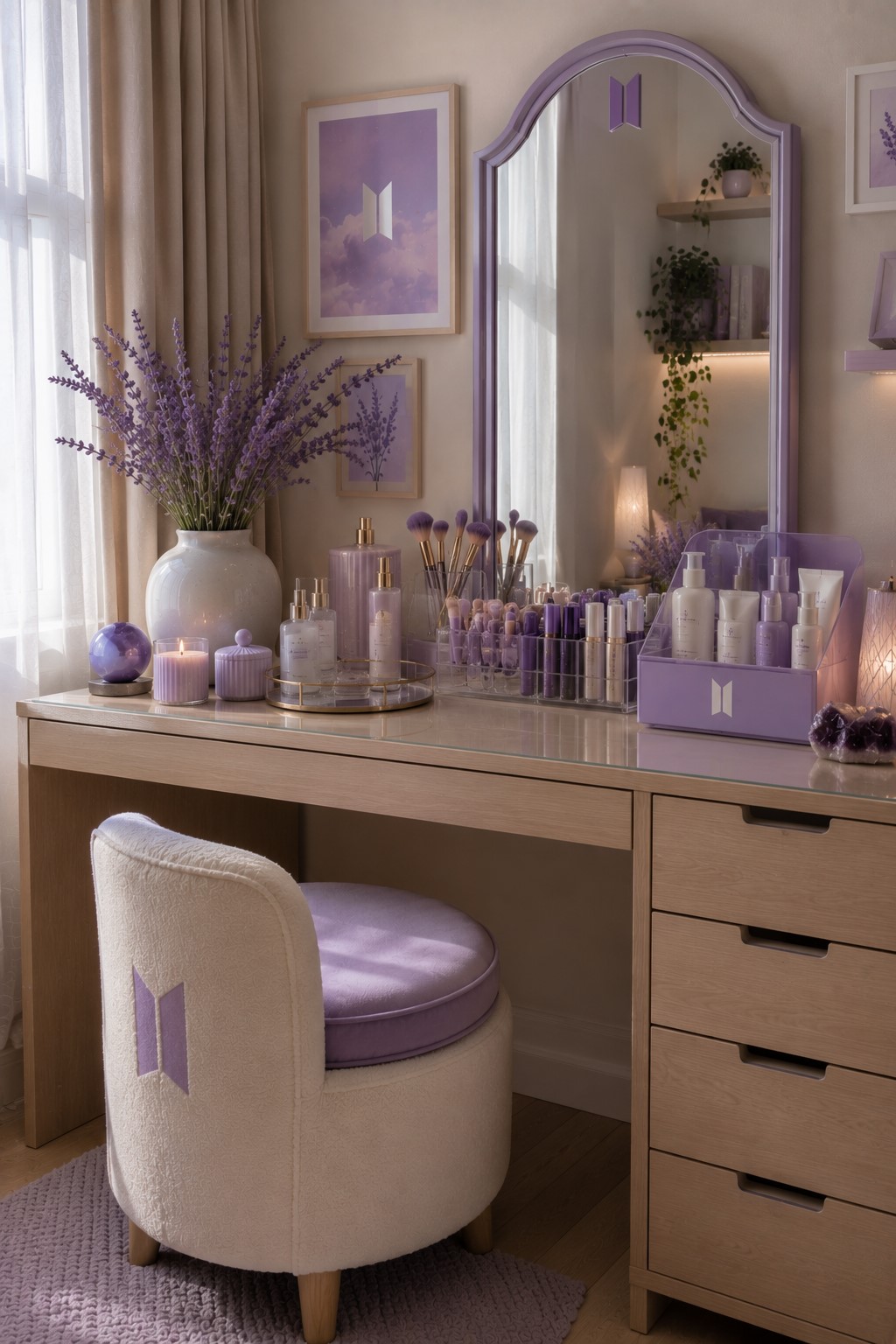 Purple Vanity Area