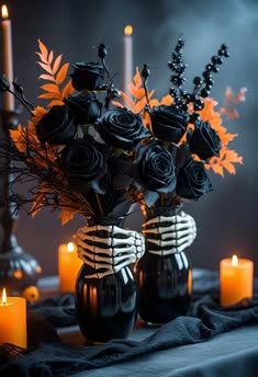 A black ribbon tied around a vase can be enough