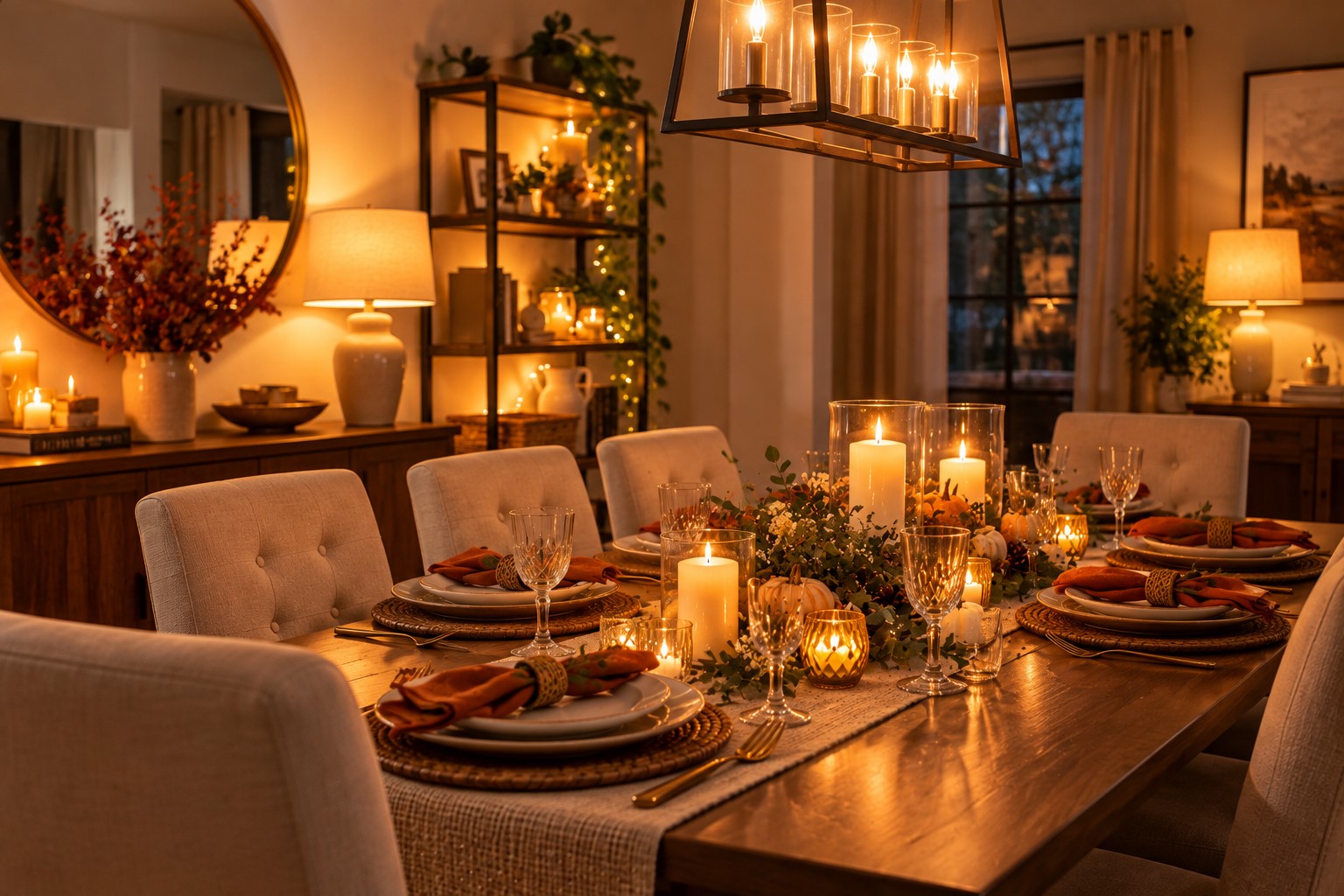 Add Warm Light Around the Dining Room