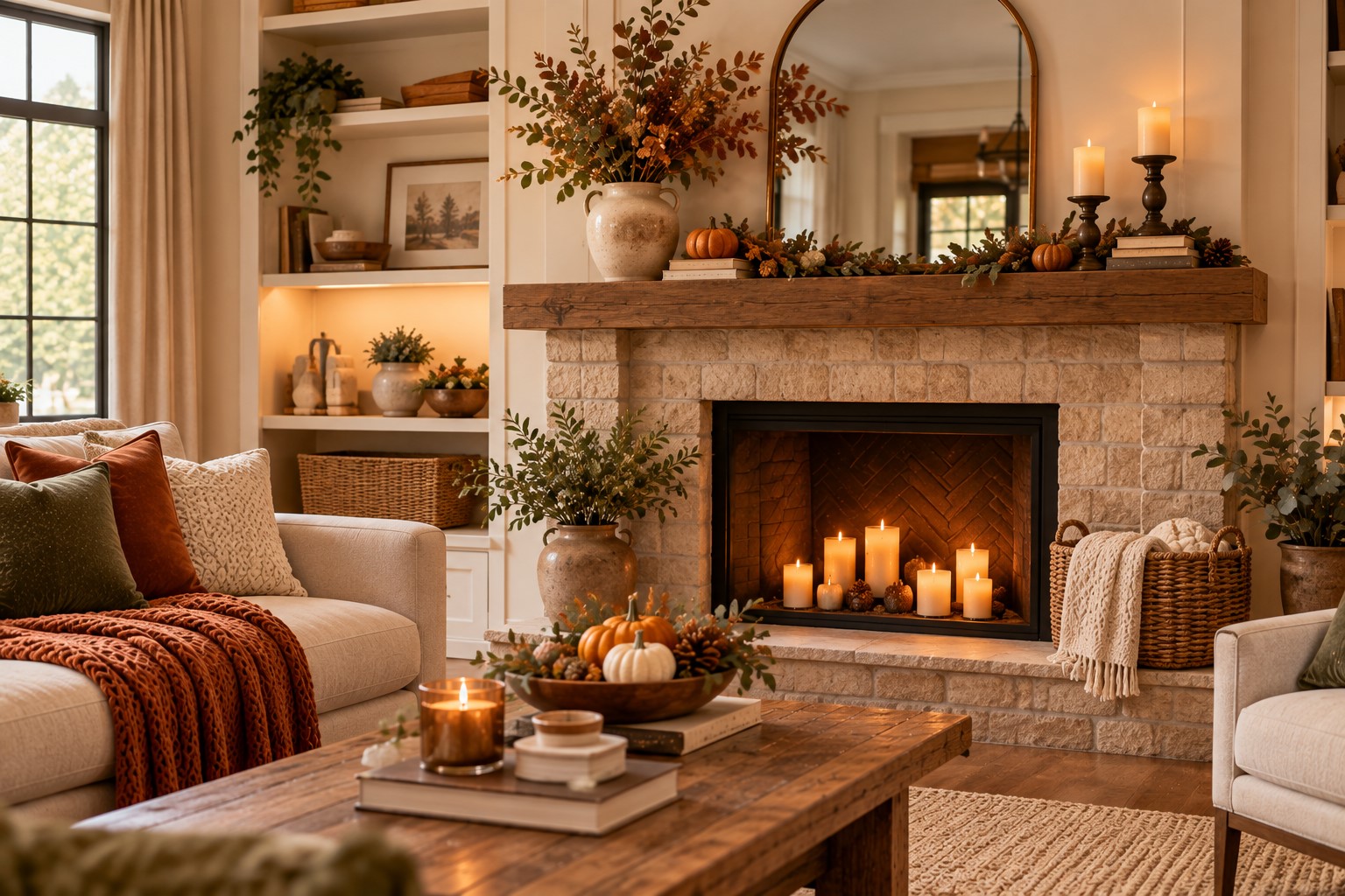 Add a Simple Fireplace Display