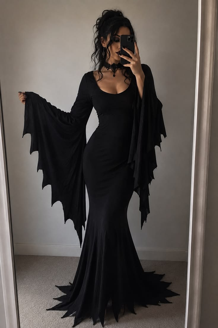 Black Gothic Halloween Dress
