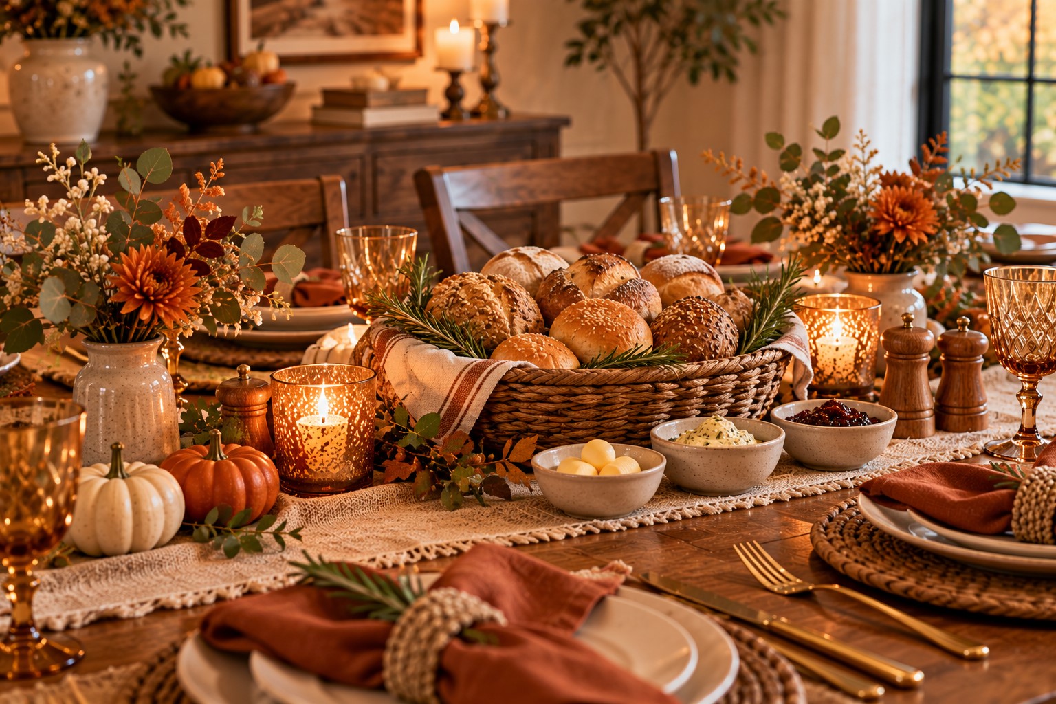 Create a Cozy Bread Basket Centerpiece