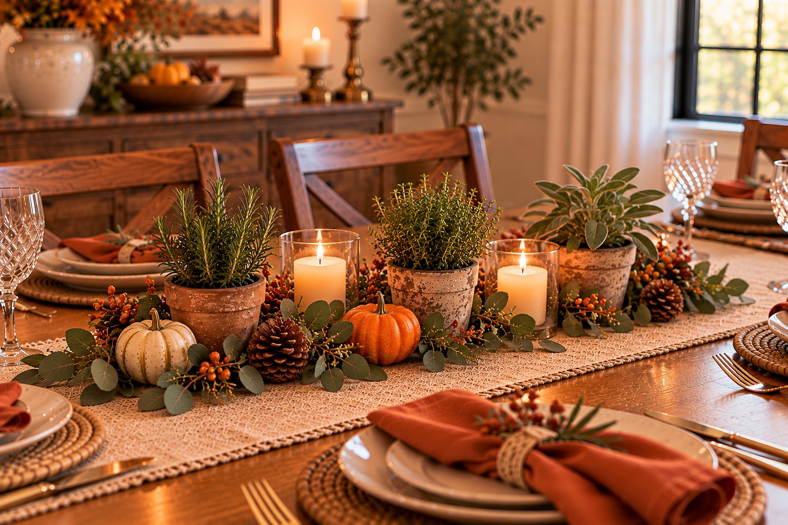 Create a Mini Herb Garden Centerpiece