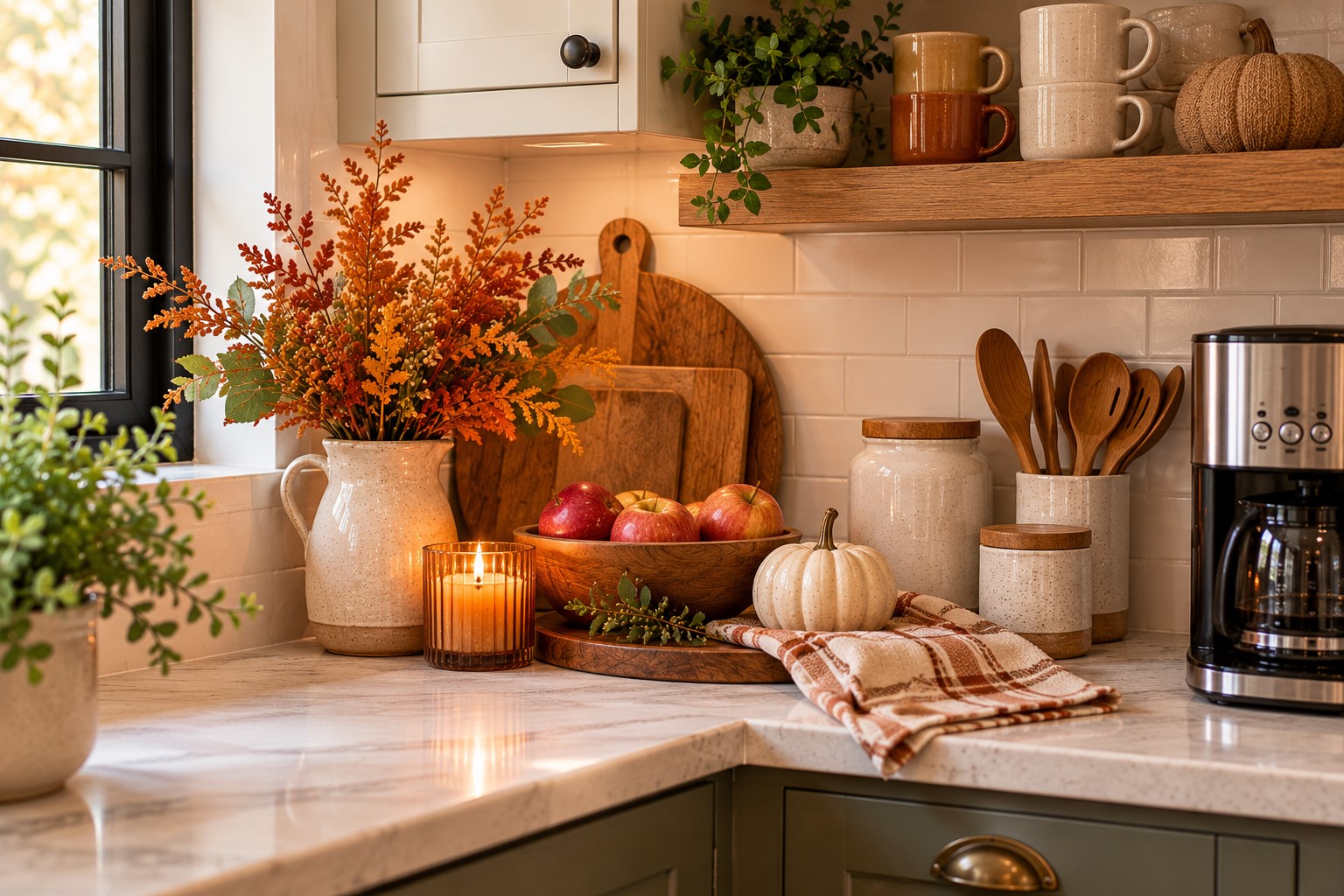 Create a Small Thanksgiving Corner in the Kitchen