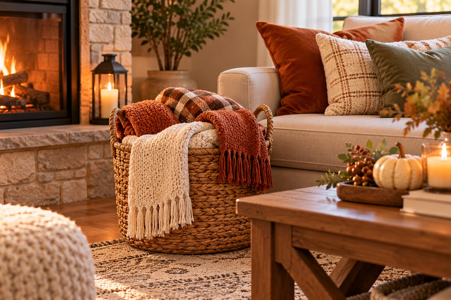 Fill a Basket With Blankets