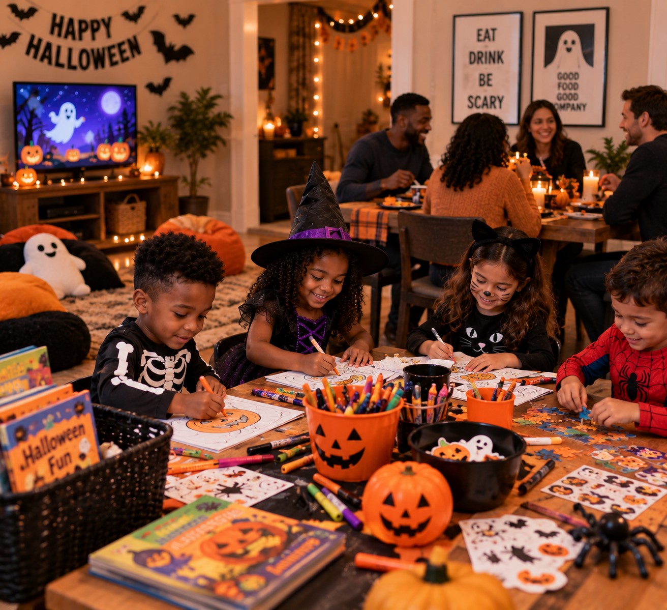 Keep the Kids Busy While Adults Eat