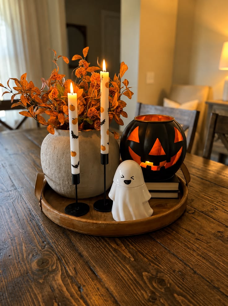 Let Your Fall Table Decor Become Halloween Decor