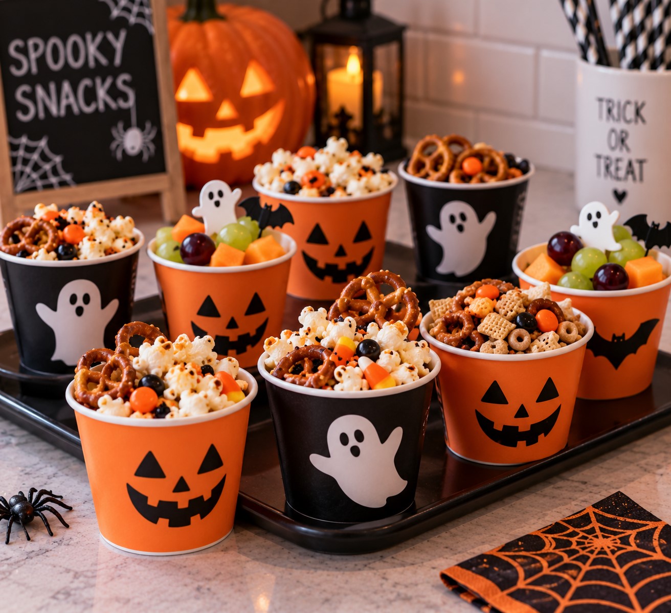 Make Halloween Snack Cups