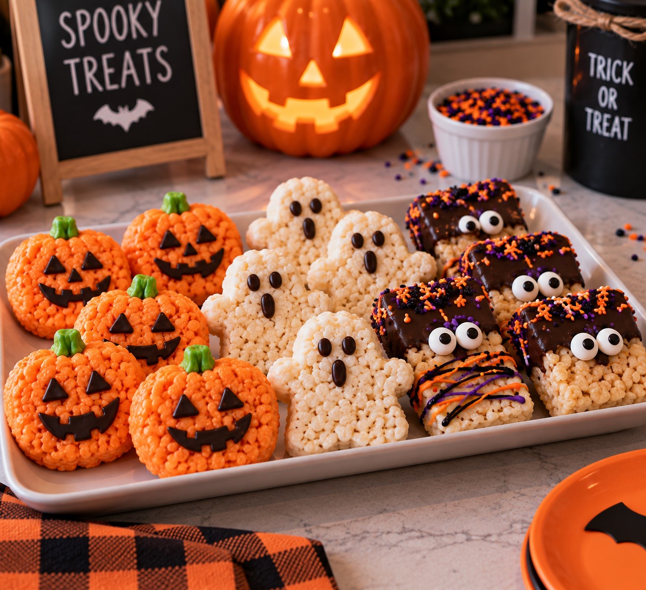 Make Simple Halloween Rice Cereal Treats