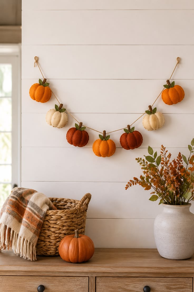 Make a Pumpkin Garland Display