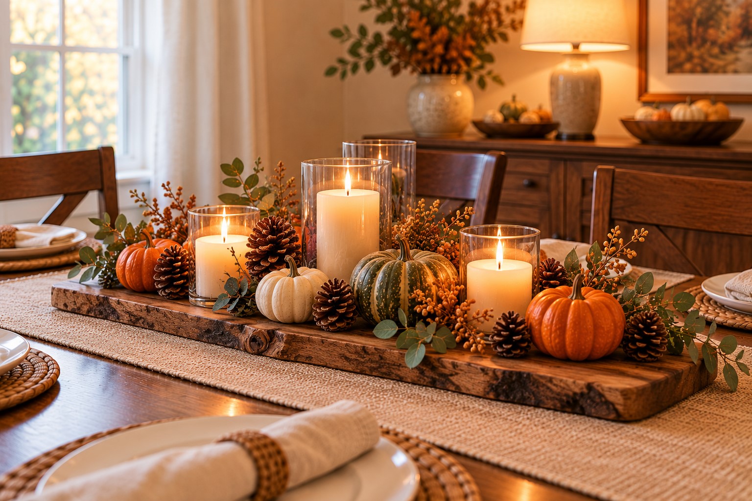 Make a Wood and Candle Arrangement