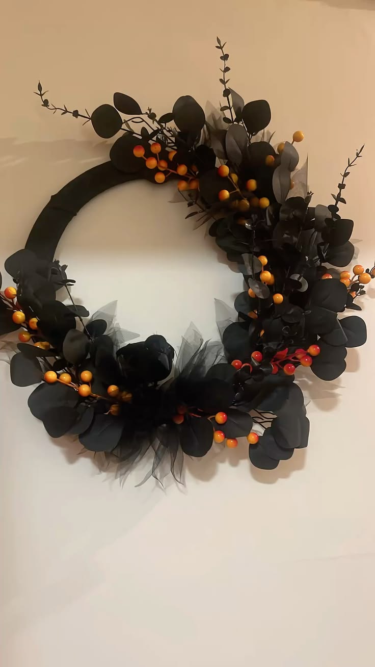 Make an Old Wreath Feel Like Halloween