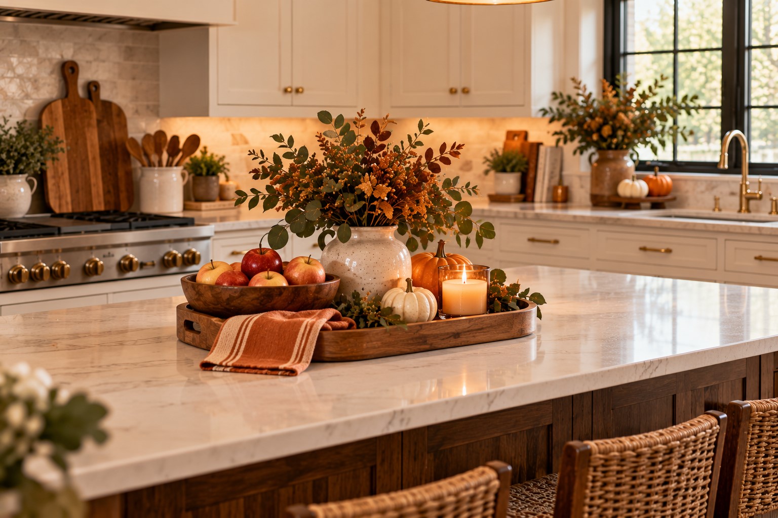 Make the Kitchen Island Feel Festive