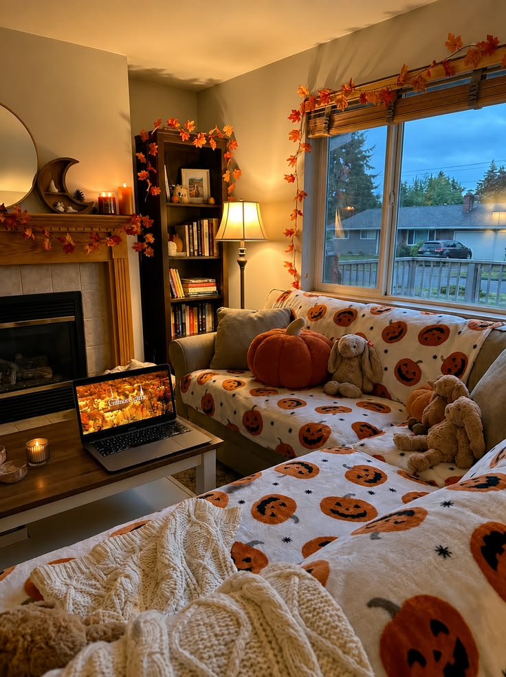 Mix Cozy Fall Textures With Halloween Decor