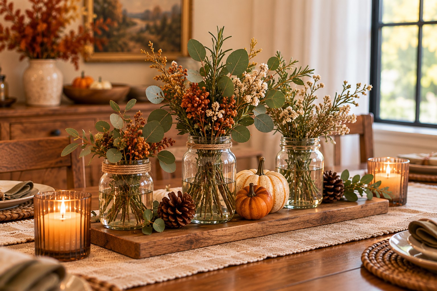 Reuse a Glass Jar as a Greenery Vase