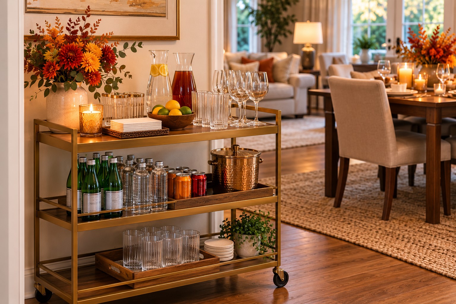 Set Up a Separate Spot for Drinks