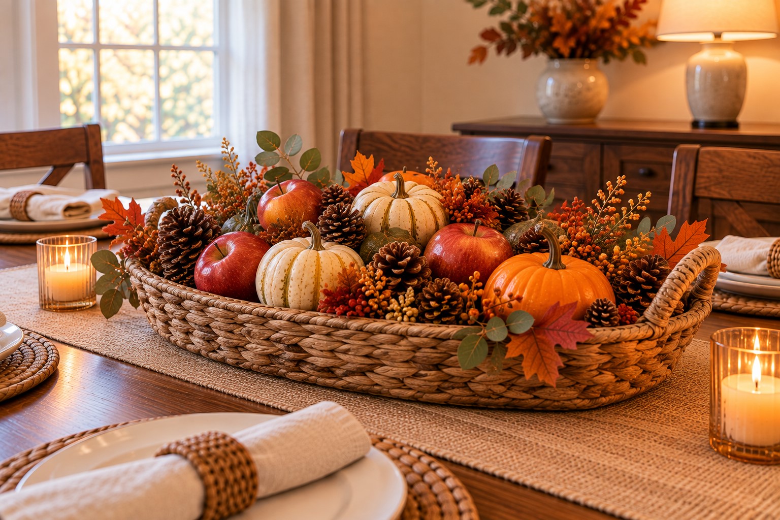 Try a Basket Centerpiece
