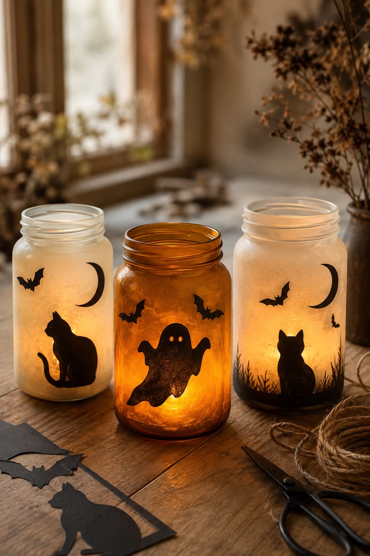 Turn Glass Jars Into Candle Holders